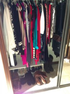The "after Rayne's make-over" closet.