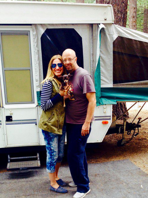 Rayne and Matt Parvis camping