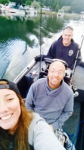 Matt Parvis fishing with his niece, Carol, and nephew, Kevin.