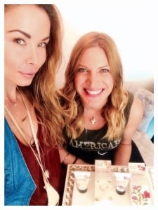 Natalie Bolton and Rayne Parvis hangin' at Beauty Boutique in Studio City, Ca. trying Nourish Organic products. 