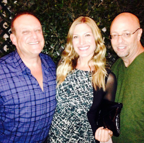 Joel Denver, Rayne Parvis and Matt Parvis at All Access holiday party at Sunset Room in Malibu, CA.
